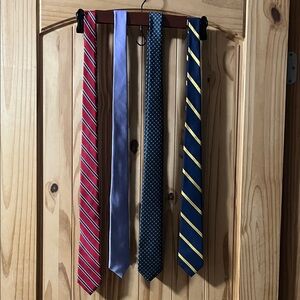 Classic Kids Tie Set - Red, Lavender, Navy, Navy/Yellow
